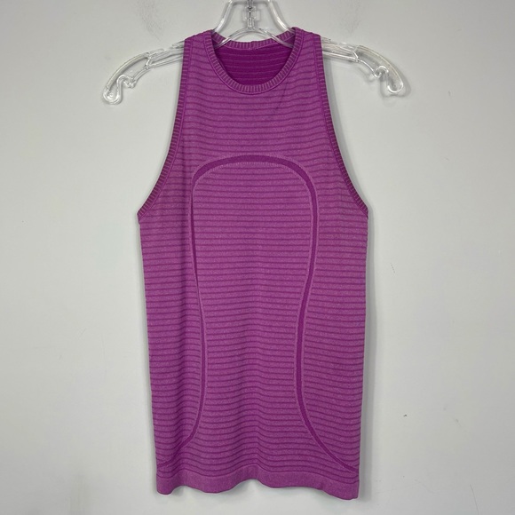Lululemon Run: Swiftly Tech Tank Rugby Stripe Tonal Heathered Ultra Violet 4 - Picture 6 of 13
